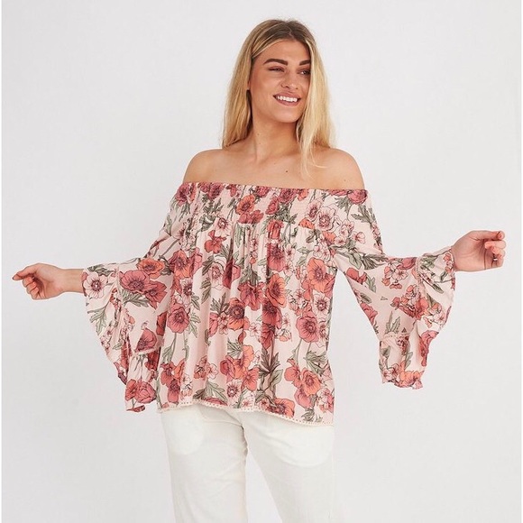 Label Of Love Posy Off Shoulder Top NWT! - Picture 1 of 16